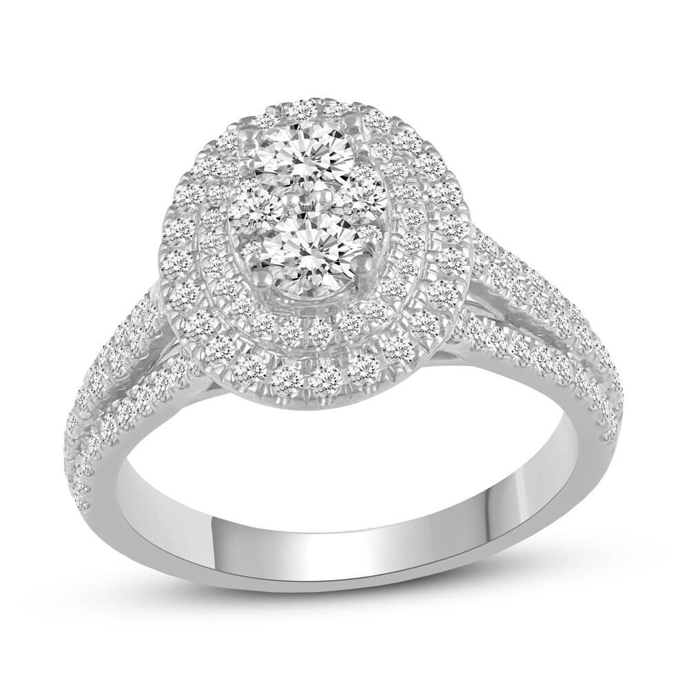 Diamond Engagement Ring 1-1/4 ct tw Round 14K White Gold ALxrtJdf Diamond Engagement Ring 1-1/4 ct tw Round 14K White Gold ALxrtJdf