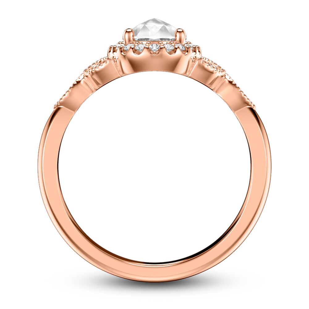 ArtCarved Rose-Cut Diamond Engagement Ring 5/8 ct tw 14K Rose Gold APFpJkCP ArtCarved Rose-Cut Diamond Engagement Ring 5/8 ct tw 14K Rose Gold APFpJkCP