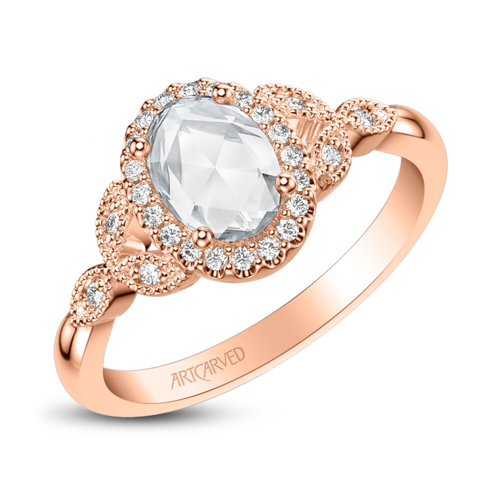 ArtCarved Rose-Cut Diamond Engagement Ring 5/8 ct tw 14K Rose Gold APFpJkCP ArtCarved Rose-Cut Diamond Engagement Ring 5/8 ct tw 14K Rose Gold APFpJkCP