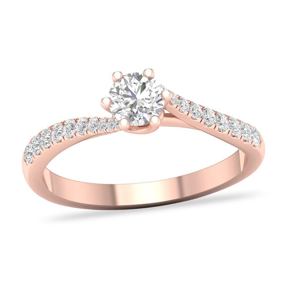 Diamond Ring 1/2 ct tw Round-cut 14K Rose Gold AQ1QcXkl Diamond Ring 1/2 ct tw Round-cut 14K Rose Gold AQ1QcXkl