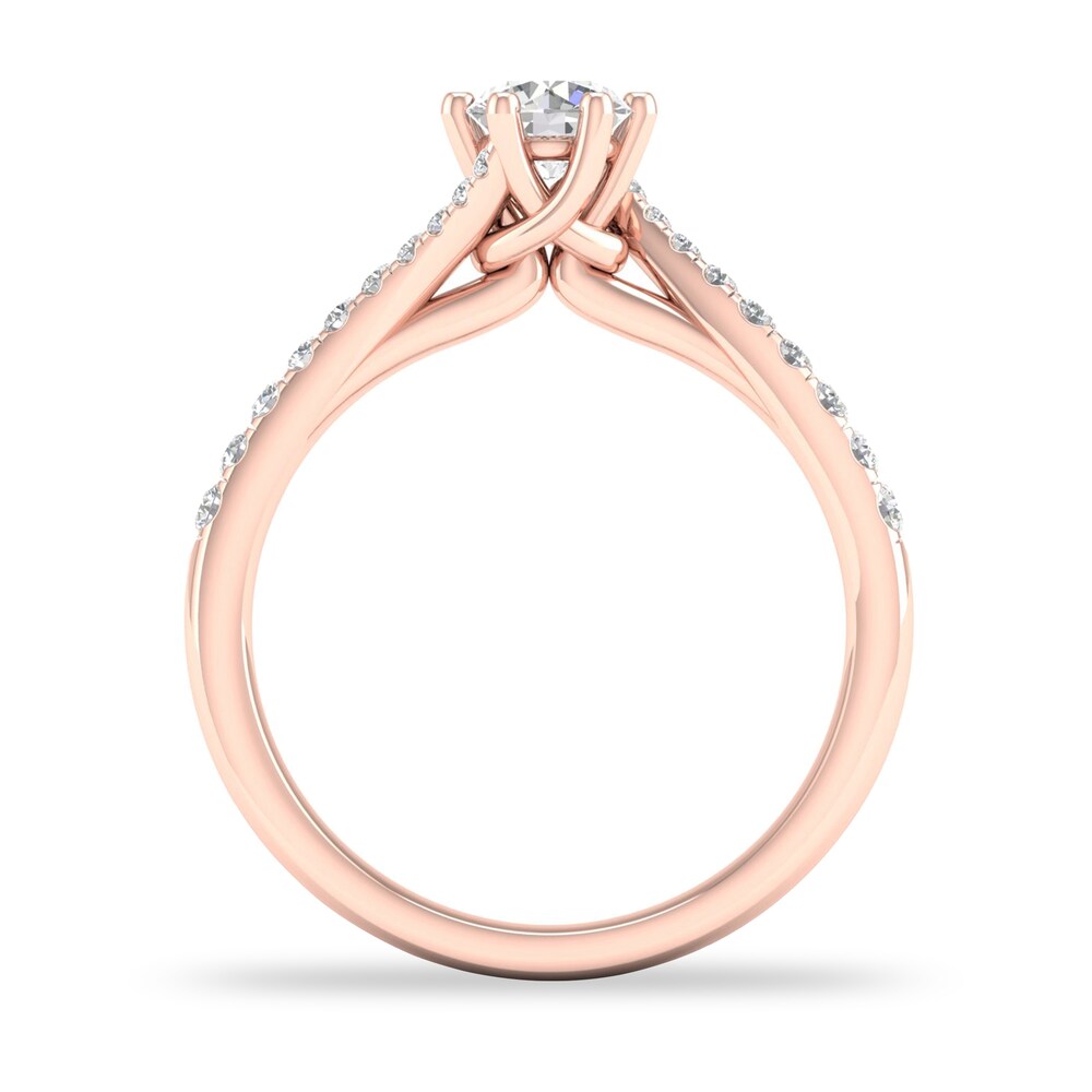 Diamond Ring 1/2 ct tw Round-cut 14K Rose Gold AQ1QcXkl Diamond Ring 1/2 ct tw Round-cut 14K Rose Gold AQ1QcXkl