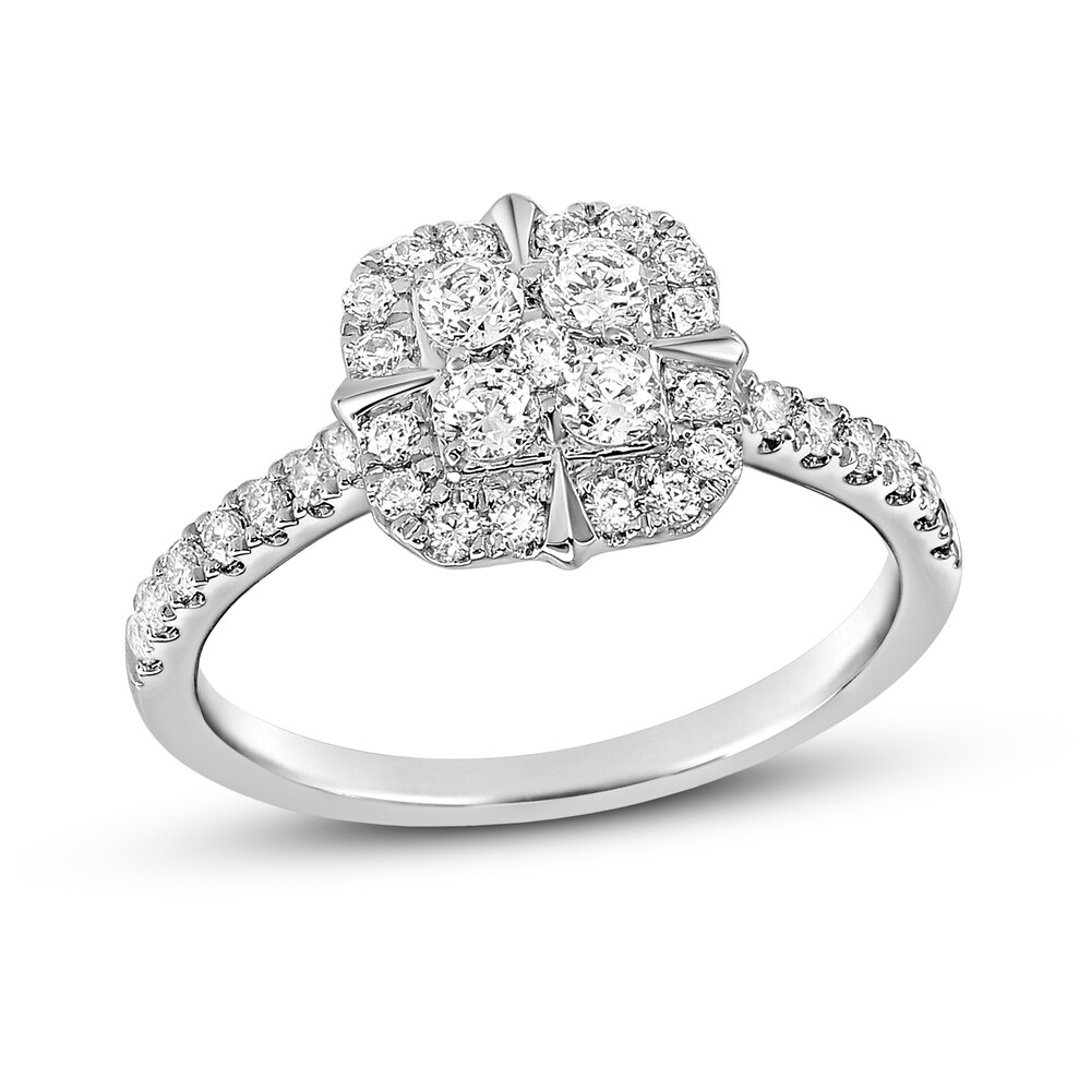 Diamond Engagement Ring 3/4 ct tw Round 14K White Gold ATz4EVq4 Diamond Engagement Ring 3/4 ct tw Round 14K White Gold ATz4EVq4