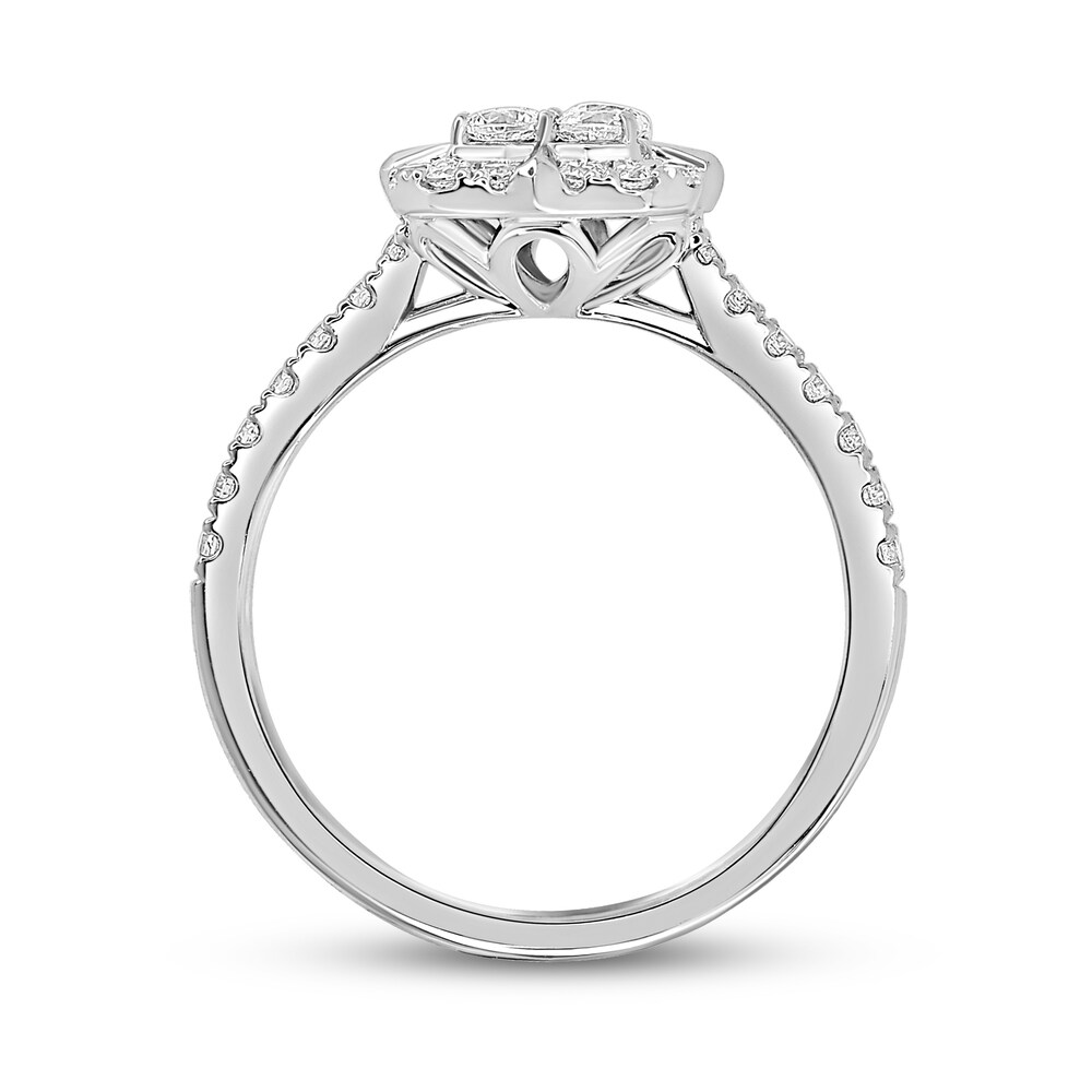 Diamond Engagement Ring 3/4 ct tw Round 14K White Gold ATz4EVq4 Diamond Engagement Ring 3/4 ct tw Round 14K White Gold ATz4EVq4