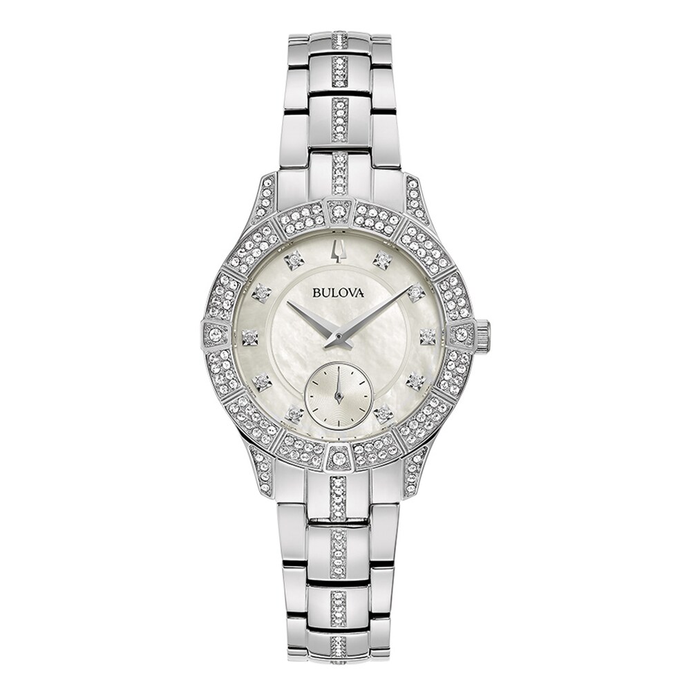 Bulova Phantom Mother-of-Pearl/Crystal Women's Watch 96L291 Abuacdrw Bulova Phantom Mother-of-Pearl/Crystal Women's Watch 96L291 Abuacdrw