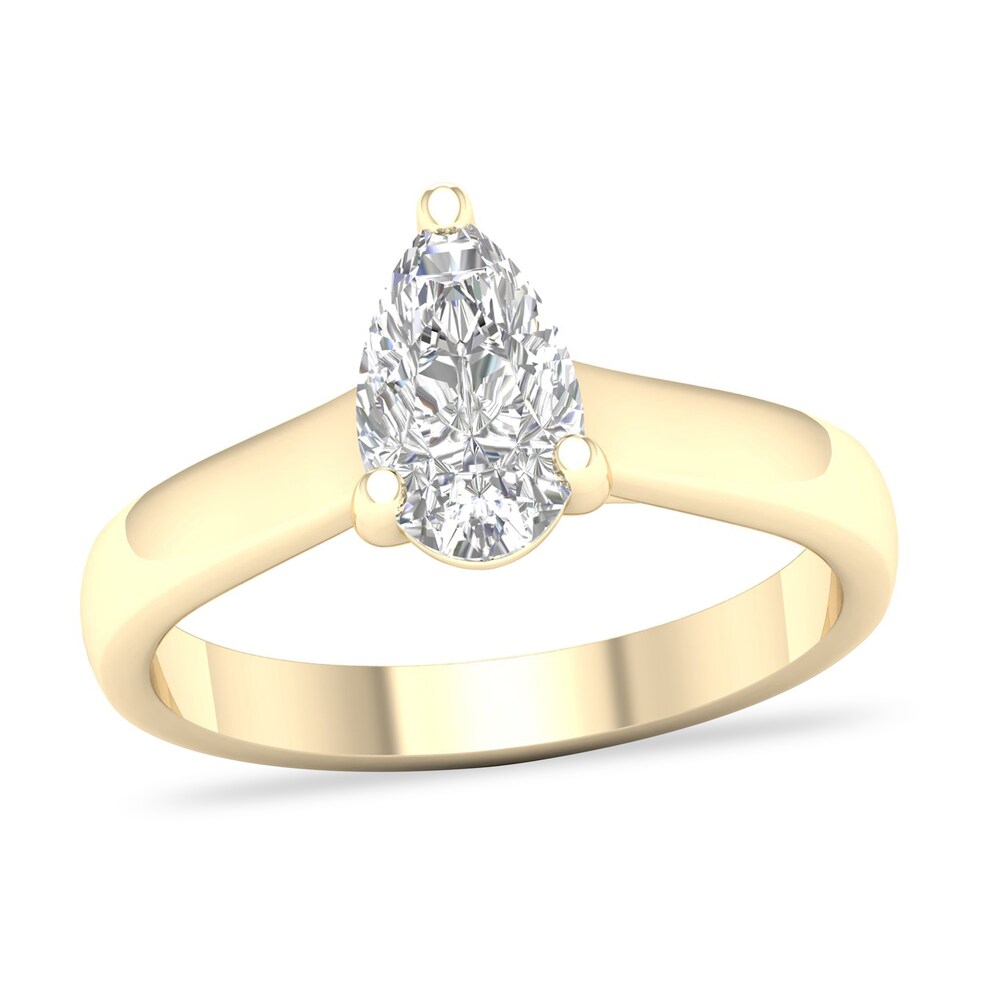 Diamond Solitaire Ring 1 ct tw Pear-shaped 14K Yellow Gold (SI2/I) AnOWxoAe Diamond Solitaire Ring 1 ct tw Pear-shaped 14K Yellow Gold (SI2/I) AnOWxoAe