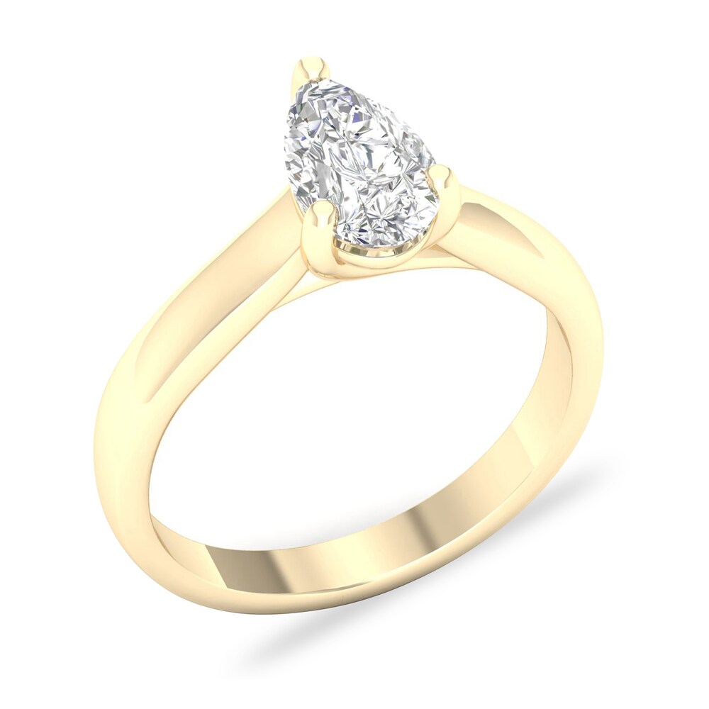 Diamond Solitaire Ring 1 ct tw Pear-shaped 14K Yellow Gold (SI2/I) AnOWxoAe Diamond Solitaire Ring 1 ct tw Pear-shaped 14K Yellow Gold (SI2/I) AnOWxoAe