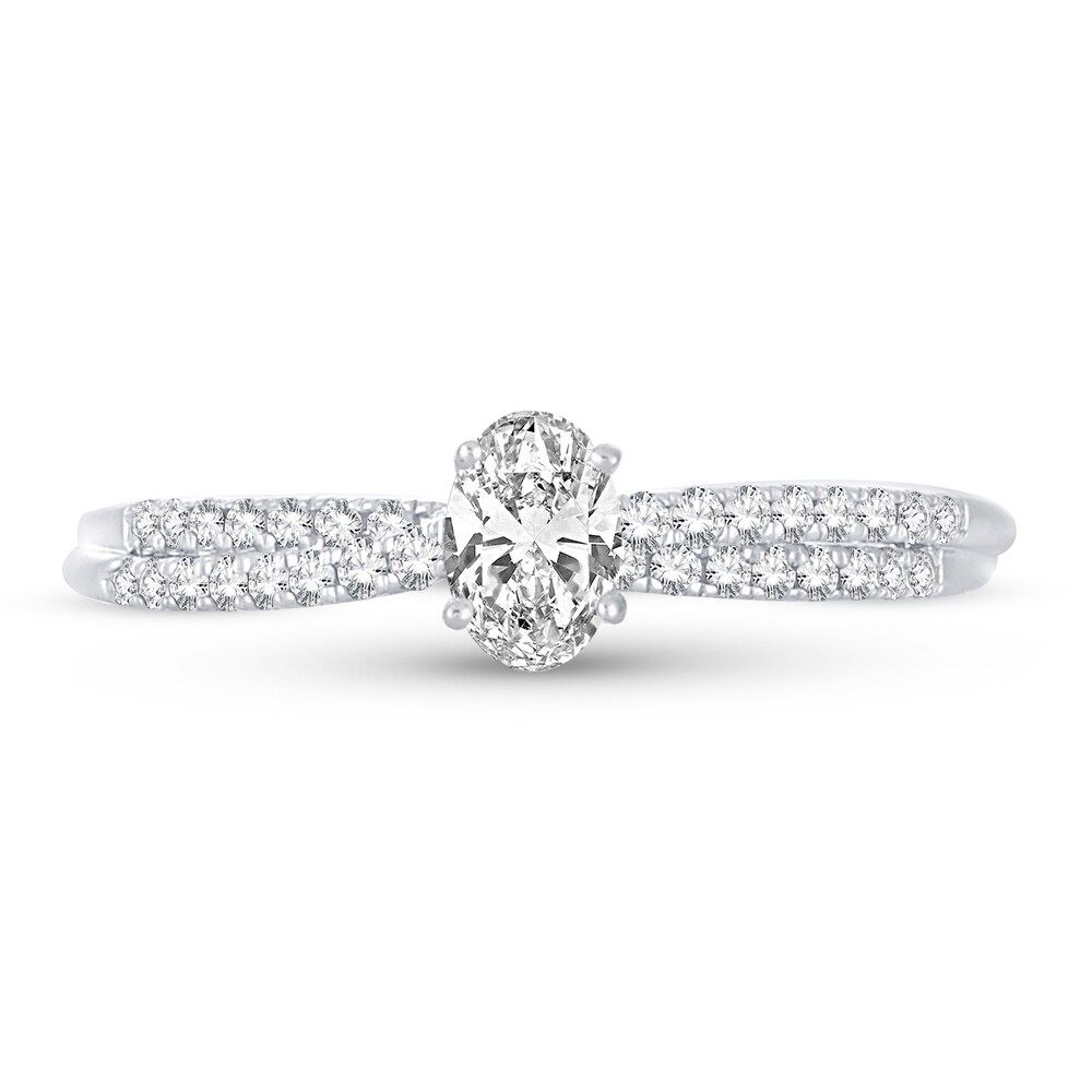 Diamond Ring 1/2 ct tw Oval 14K White Gold AonZqGOa Diamond Ring 1/2 ct tw Oval 14K White Gold AonZqGOa