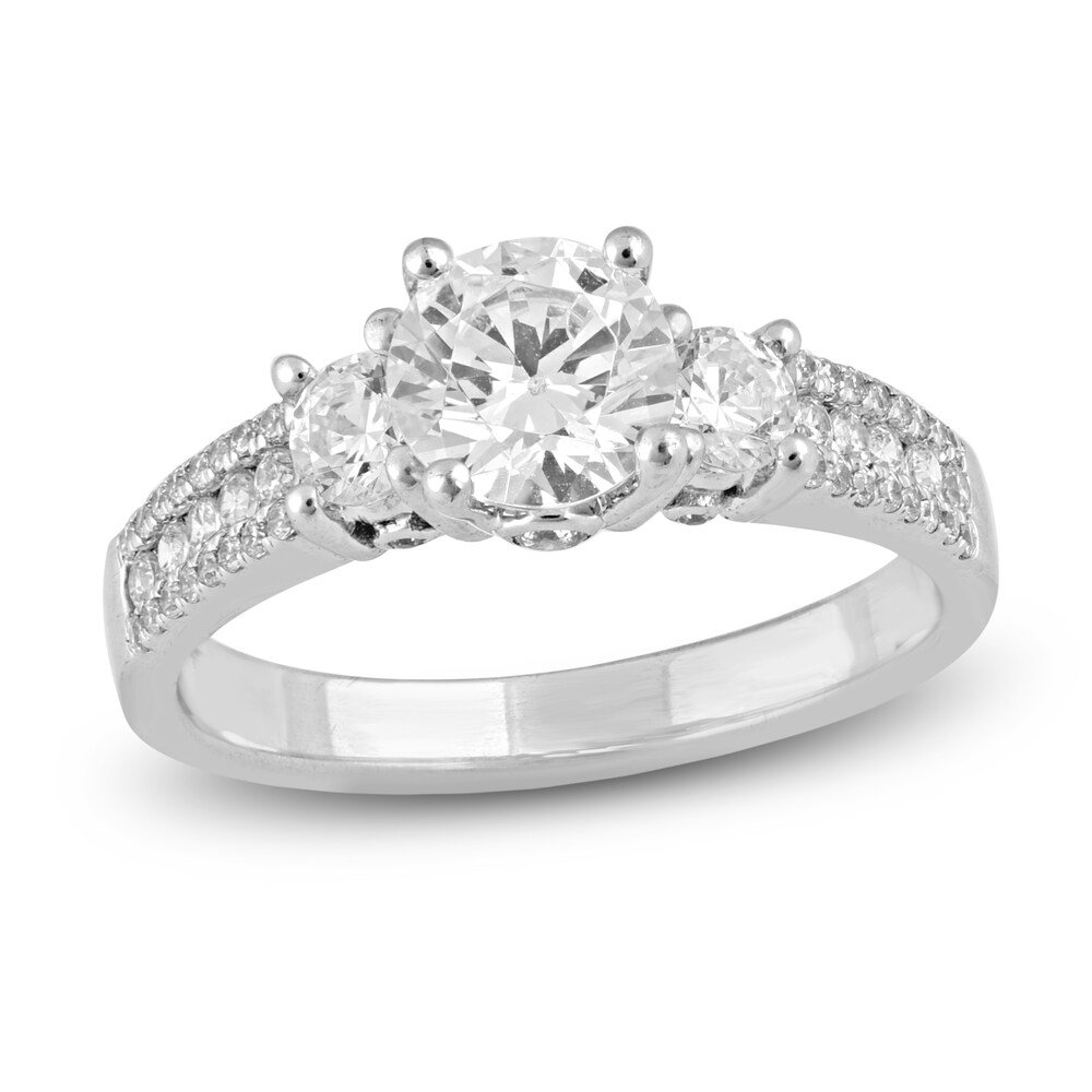 Diamond Engagement Ring 1-5/8 ct tw Round 14K White Gold B1wr9Q70 Diamond Engagement Ring 1-5/8 ct tw Round 14K White Gold B1wr9Q70