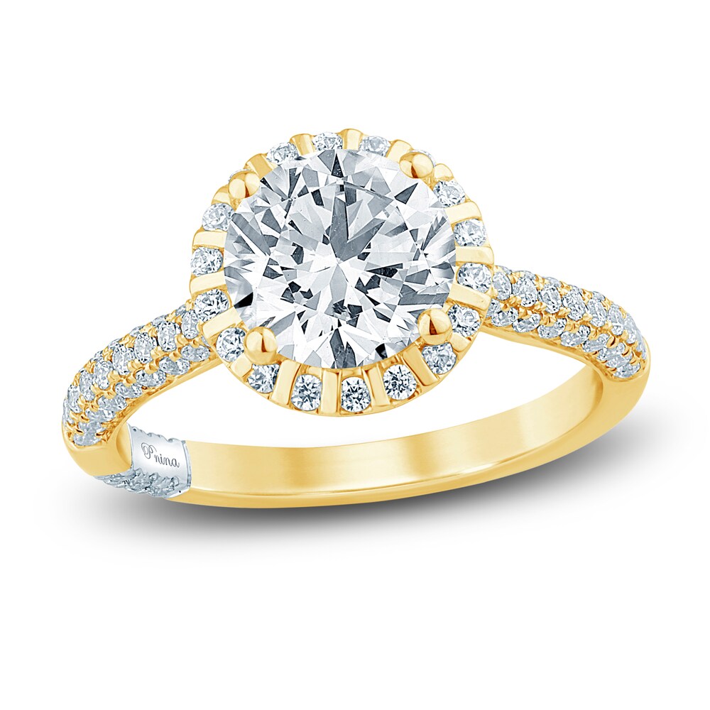 Pnina Tornai Lab-Created Diamond Engagement Ring 2-1/2 ct tw Round 14K Yellow Gold B6SbRkoW Pnina Tornai Lab-Created Diamond Engagement Ring 2-1/2 ct tw Round 14K Yellow Gold B6SbRkoW