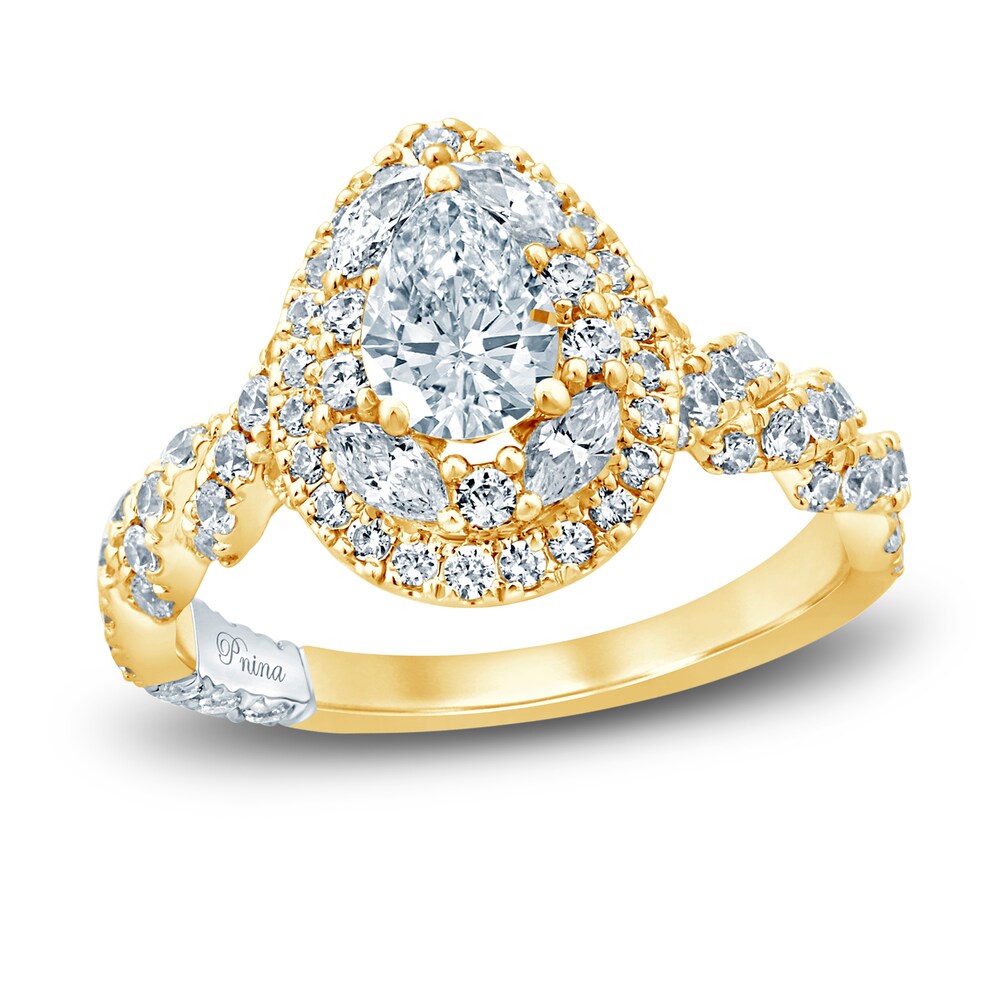 Pnina Tornai Diamond Engagement Ring 1-3/8 ct tw Pear/Round /Marquise 14K Yellow Gold BVF8SuJX Pnina Tornai Diamond Engagement Ring 1-3/8 ct tw Pear/Round /Marquise 14K Yellow Gold BVF8SuJX