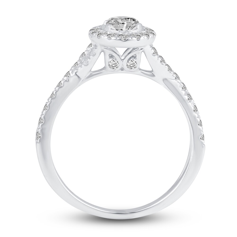 Diamond Engagement Ring 1 ct tw Round 14K White Gold C1PiE53E