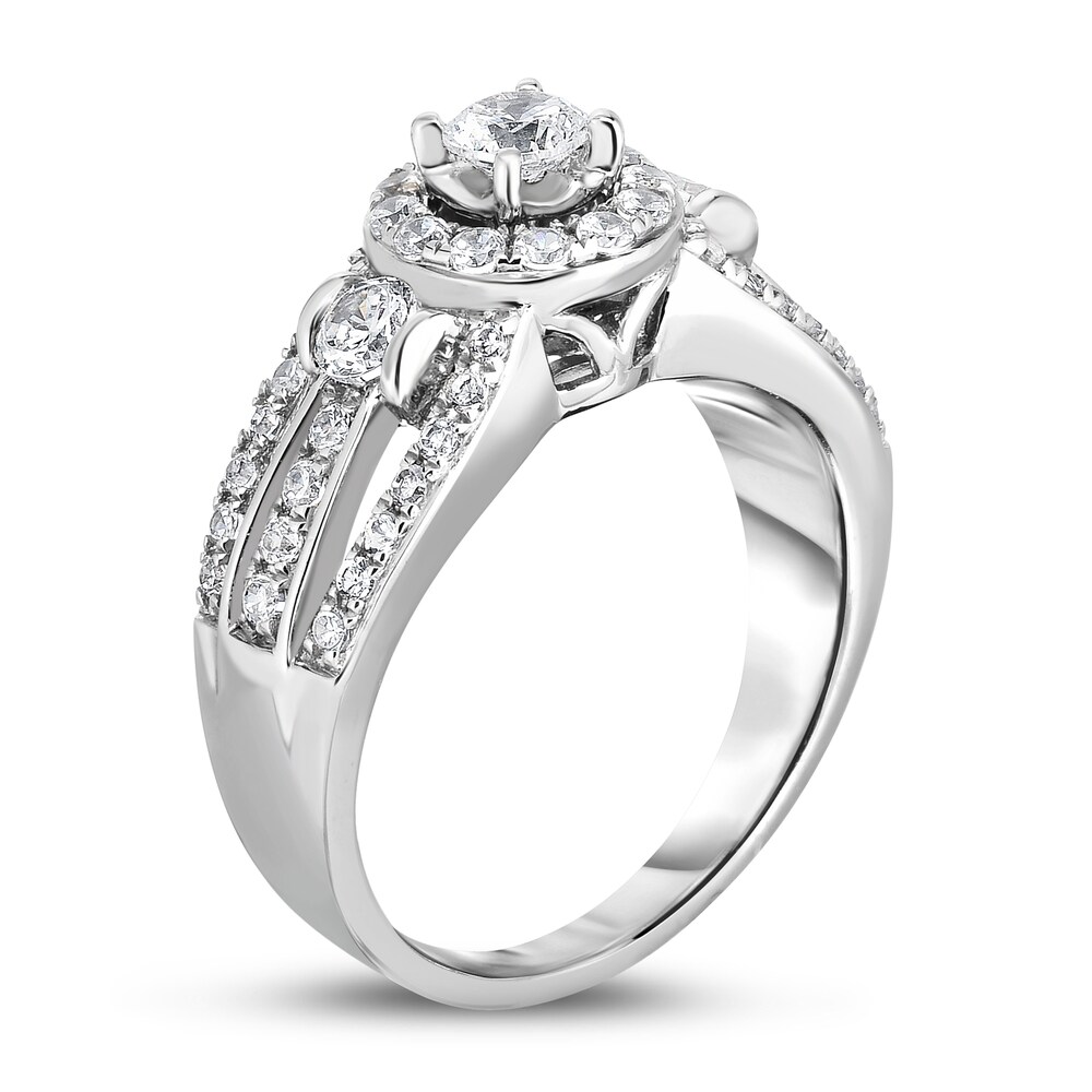 Diamond Engagement Ring 1 ct tw Round 14K White Gold C3APnObg Diamond Engagement Ring 1 ct tw Round 14K White Gold C3APnObg