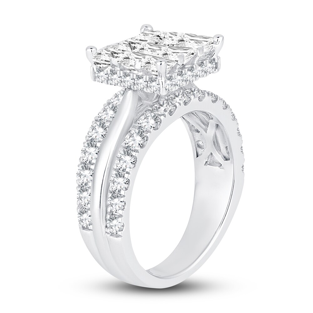 Diamond Engagement Ring 3 ct tw Round 14K White Gold CCZ1HKVU Diamond Engagement Ring 3 ct tw Round 14K White Gold CCZ1HKVU