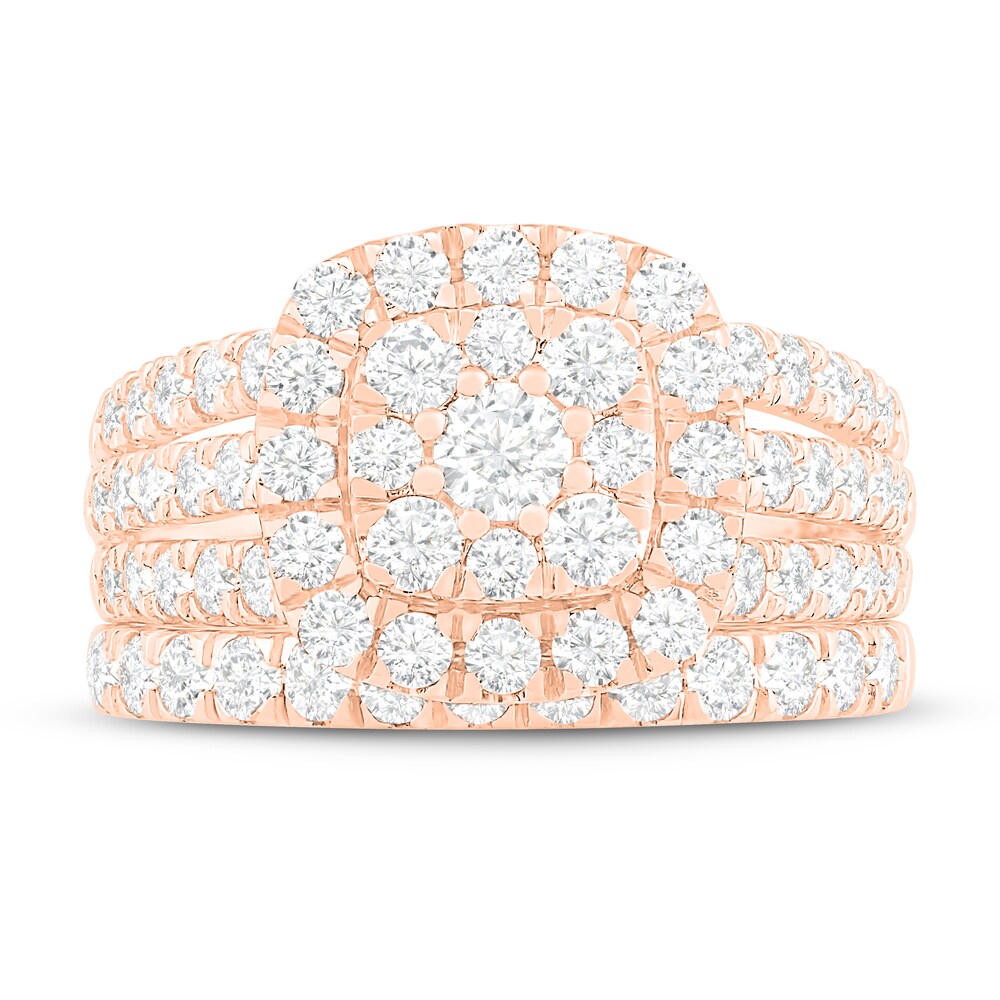 Diamond Bridal Set 1-3/4 ct tw Round 14K Rose Gold CDDayPgB Diamond Bridal Set 1-3/4 ct tw Round 14K Rose Gold CDDayPgB