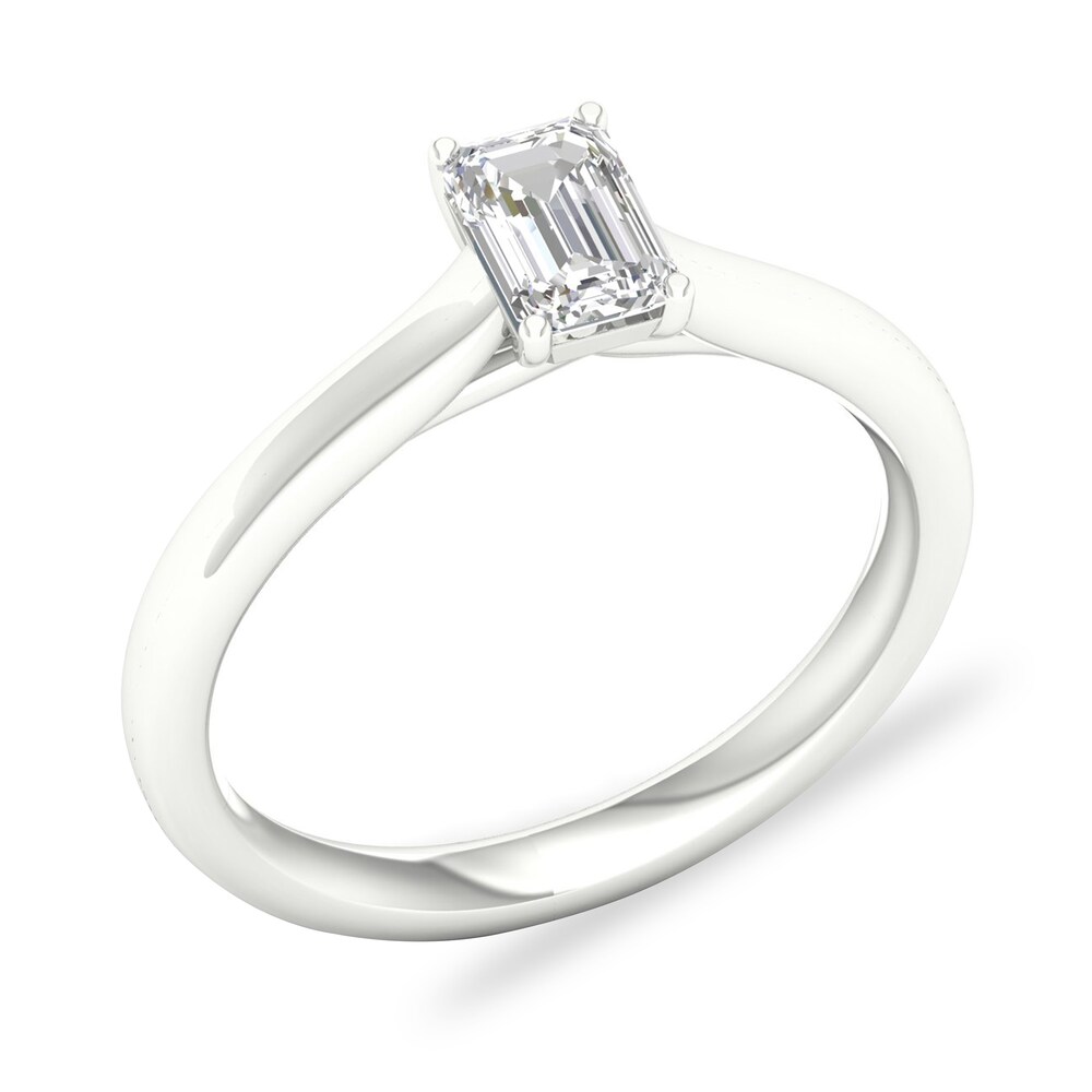 Diamond Solitaire Ring 1/2 ct tw Emerald-cut Platinum (SI2/I) CE1ETlgH Diamond Solitaire Ring 1/2 ct tw Emerald-cut Platinum (SI2/I) CE1ETlgH