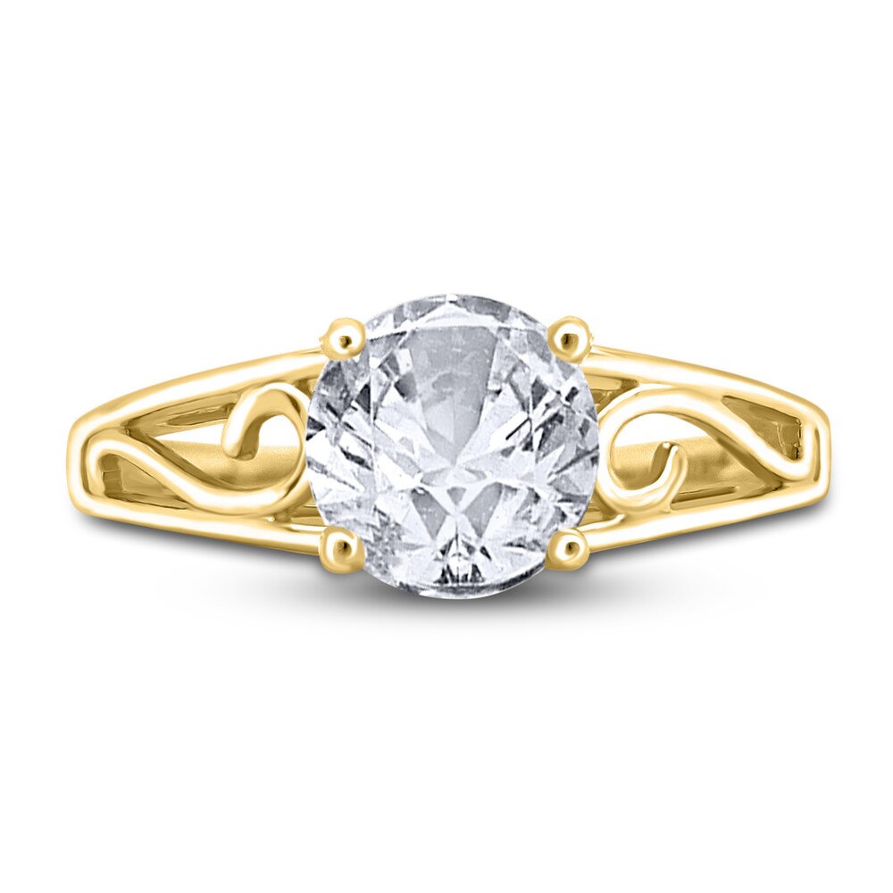 Diamond Solitaire Scroll Engagement Ring 3/4 ct tw Round 14K Yellow Gold (I2/I) CJi3vMGA Diamond Solitaire Scroll Engagement Ring 3/4 ct tw Round 14K Yellow Gold (I2/I) CJi3vMGA