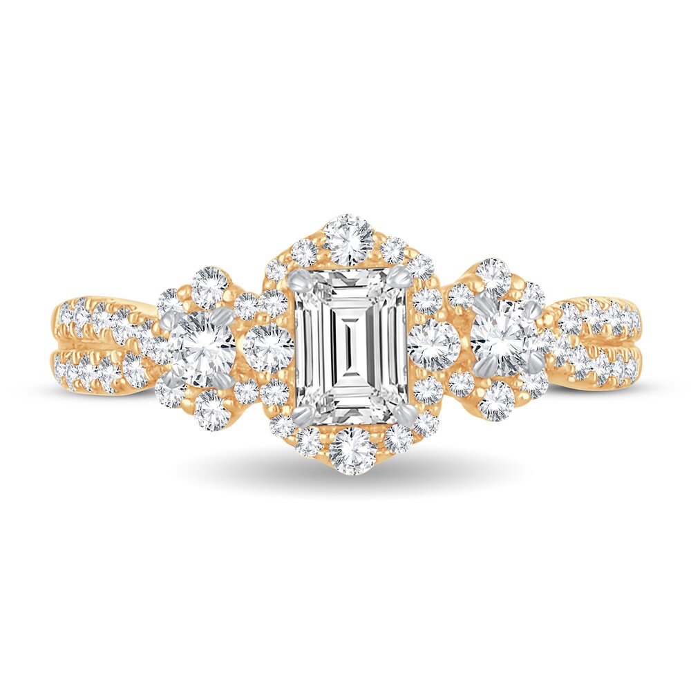 Diamond Ring 1-1/10 ct tw Emerald-cut 14K Yellow Gold CRyBUs2t Diamond Ring 1-1/10 ct tw Emerald-cut 14K Yellow Gold CRyBUs2t