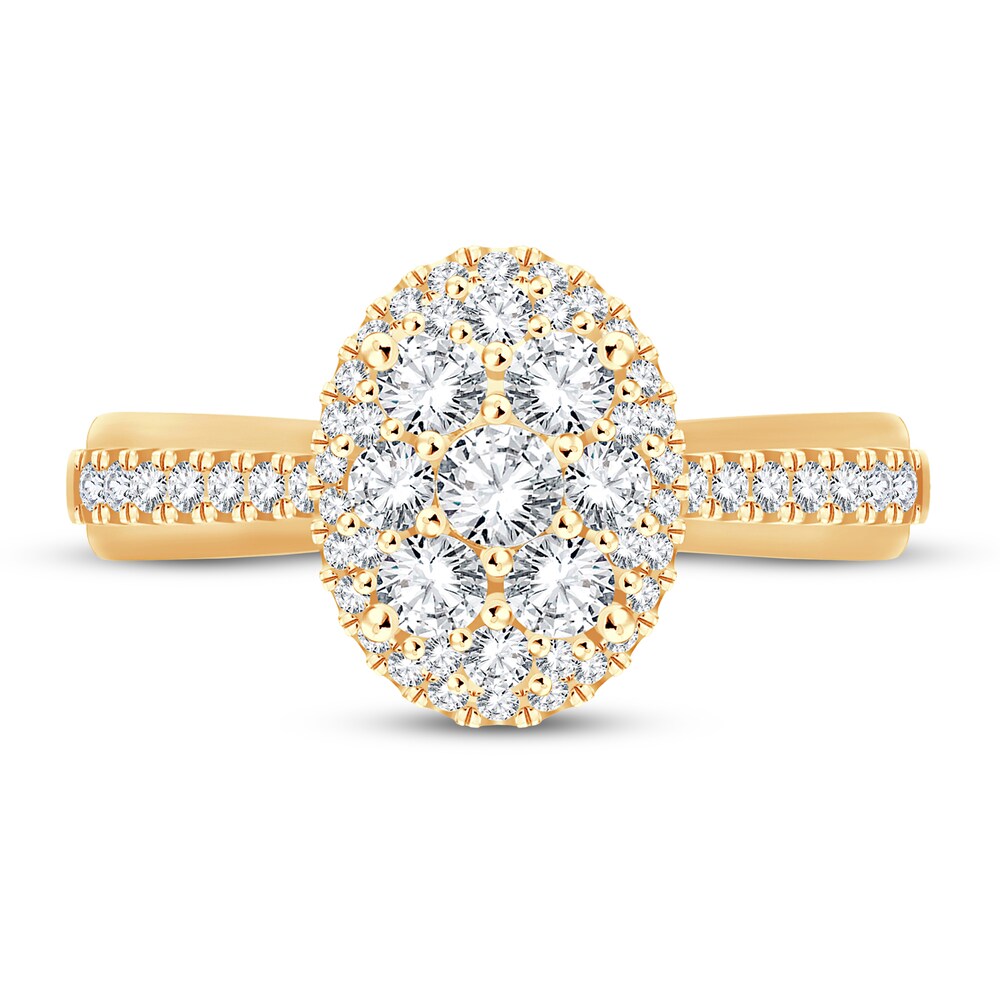 Diamond Ring 7/8 ct tw Round-cut 14K Yellow Gold CU63nTlC Diamond Ring 7/8 ct tw Round-cut 14K Yellow Gold CU63nTlC