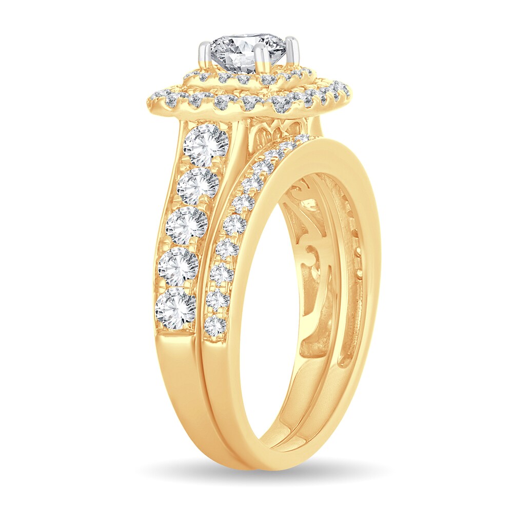 Diamond Bridal Set 2 ct tw Princess 14K Yellow Gold CpYxpVSY Diamond Bridal Set 2 ct tw Princess 14K Yellow Gold CpYxpVSY