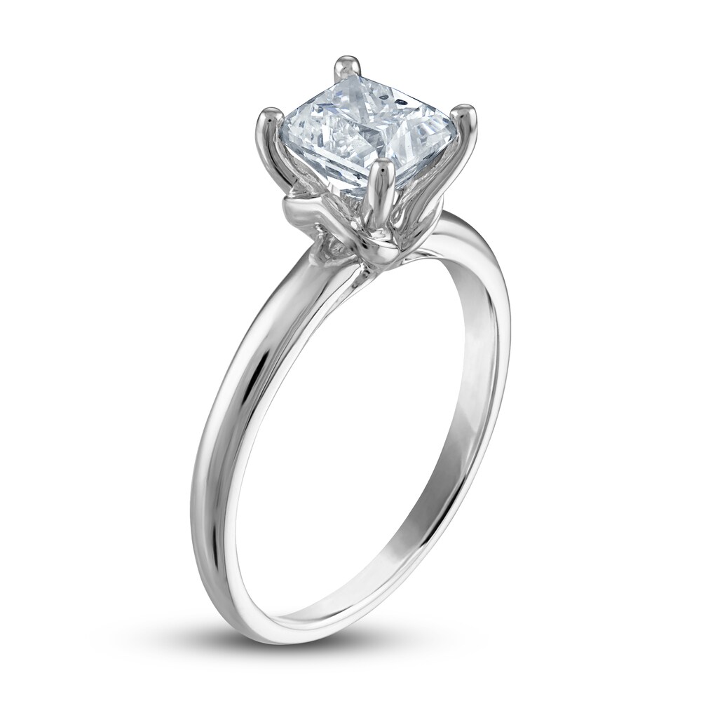 Diamond Solitaire Engagement Ring 1-1/2 ct tw Princess 14K White Gold (I2/I) Cwna22iH Diamond Solitaire Engagement Ring 1-1/2 ct tw Princess 14K White Gold (I2/I) Cwna22iH