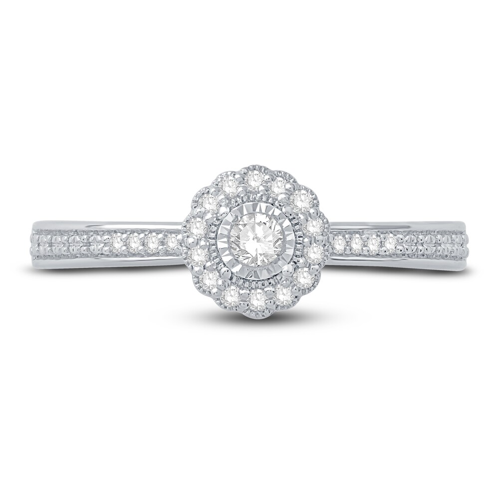 Diamond Ring 1/6 ct tw Round 10K White Gold CyhzEtsM Diamond Ring 1/6 ct tw Round 10K White Gold CyhzEtsM