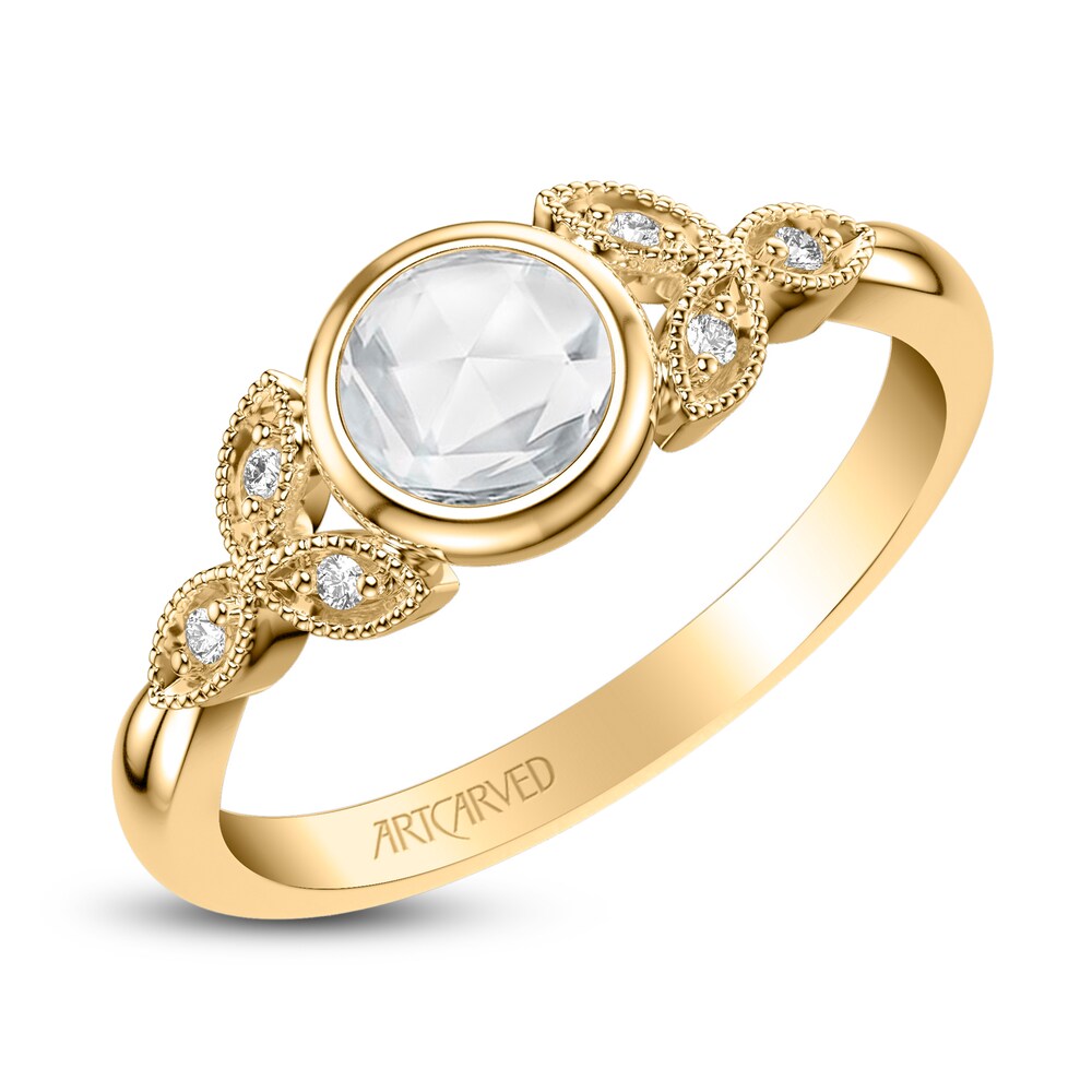 ArtCarved Rose-Cut Diamond Engagement Ring 1/2 ct tw 14K Yellow Gold D3PHU0EU ArtCarved Rose-Cut Diamond Engagement Ring 1/2 ct tw 14K Yellow Gold D3PHU0EU