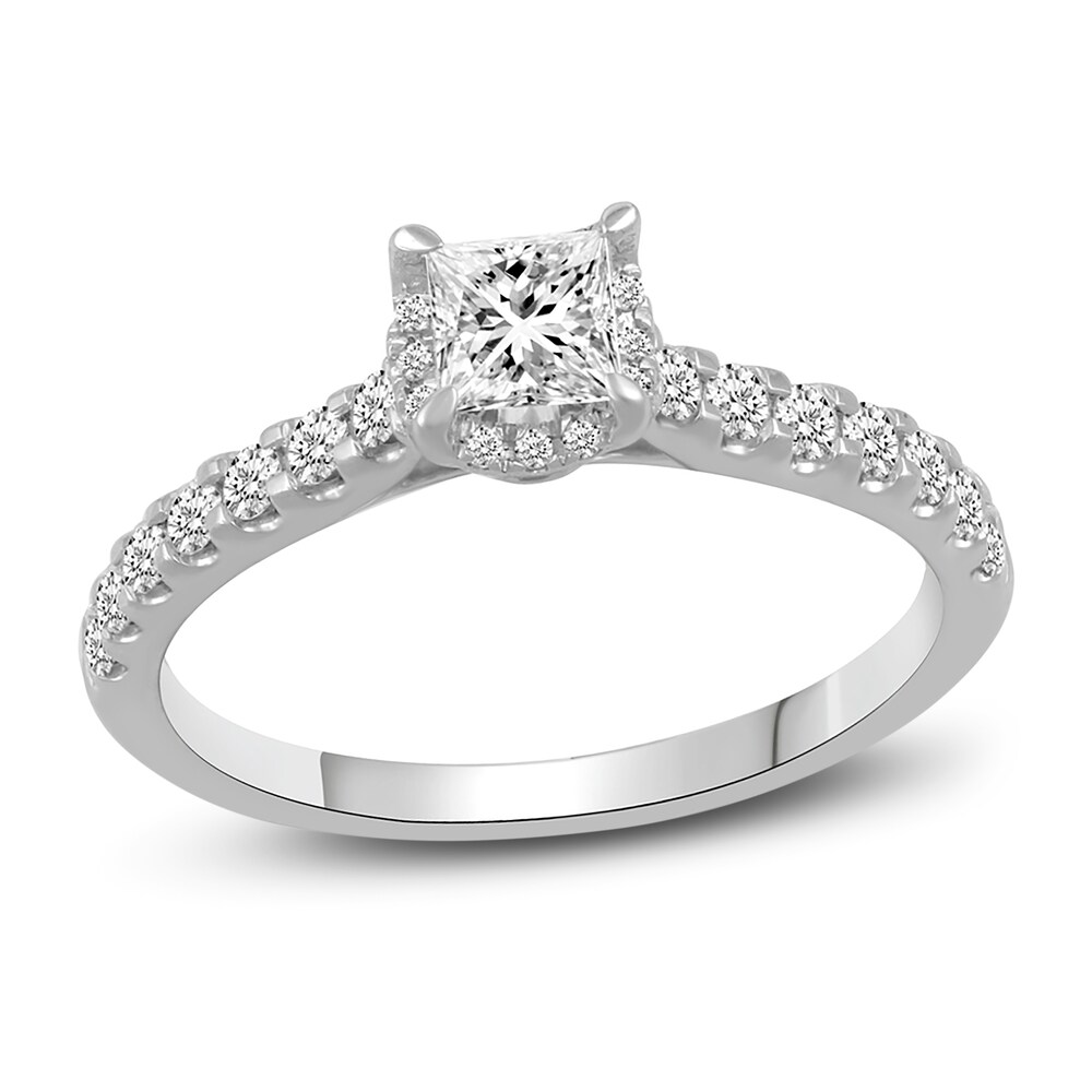 Diamond Bridal Set 1 ct tw Round/Princess 14K White Gold DCRxTjhL Diamond Bridal Set 1 ct tw Round/Princess 14K White Gold DCRxTjhL