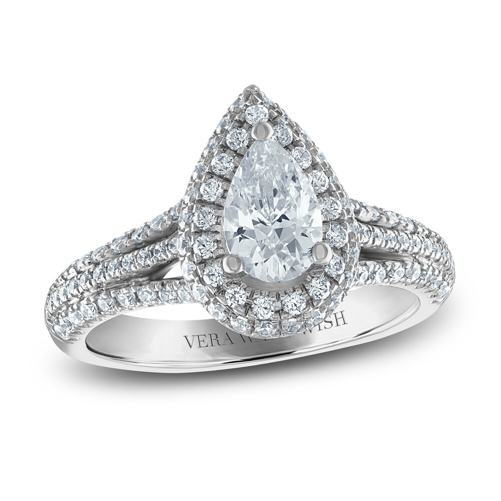 Vera Wang WISH Diamond Engagement Ring1-1/2 ct tw Pear 14K White Gold DHPBkJEu Vera Wang WISH Diamond Engagement Ring1-1/2 ct tw Pear 14K White Gold DHPBkJEu