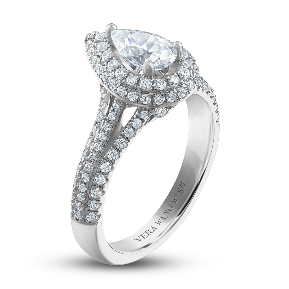 Vera Wang WISH Diamond Engagement Ring1-1/2 ct tw Pear 14K White Gold DHPBkJEu Vera Wang WISH Diamond Engagement Ring1-1/2 ct tw Pear 14K White Gold DHPBkJEu
