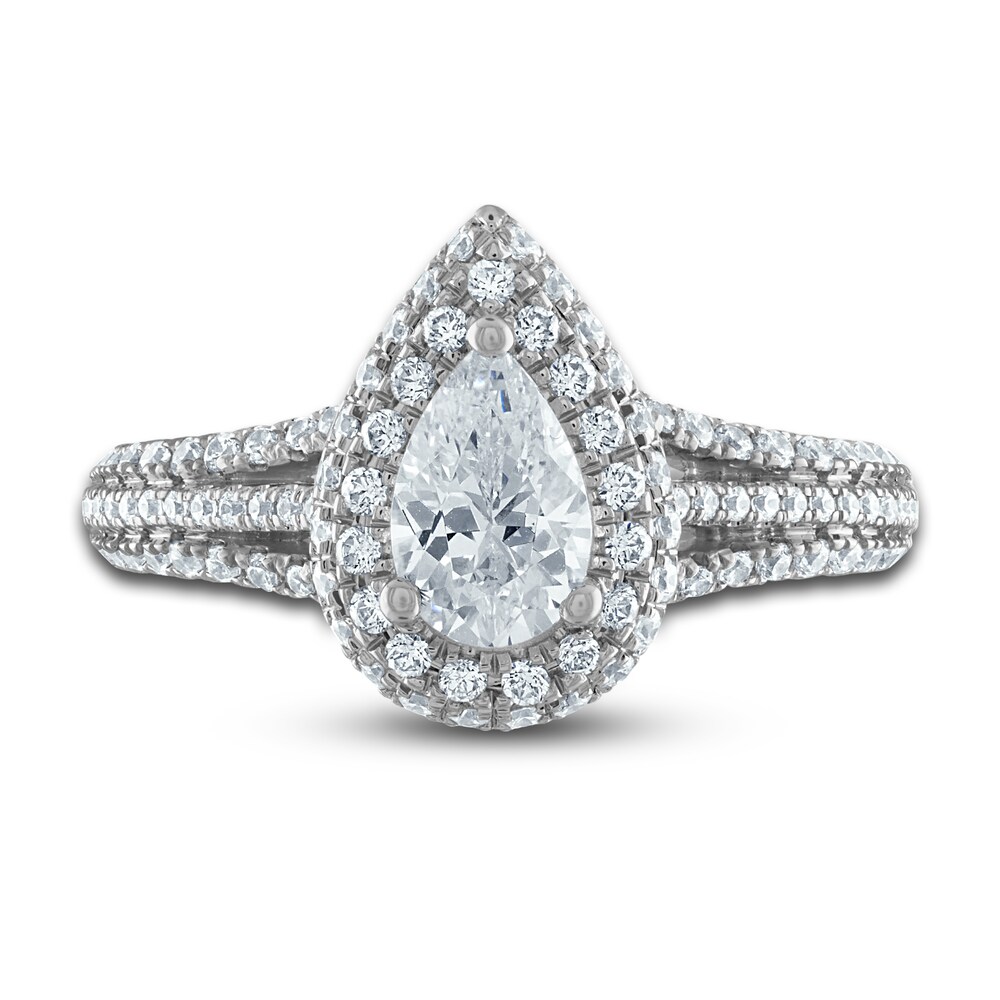 Vera Wang WISH Diamond Engagement Ring1-1/2 ct tw Pear 14K White Gold DHPBkJEu Vera Wang WISH Diamond Engagement Ring1-1/2 ct tw Pear 14K White Gold DHPBkJEu