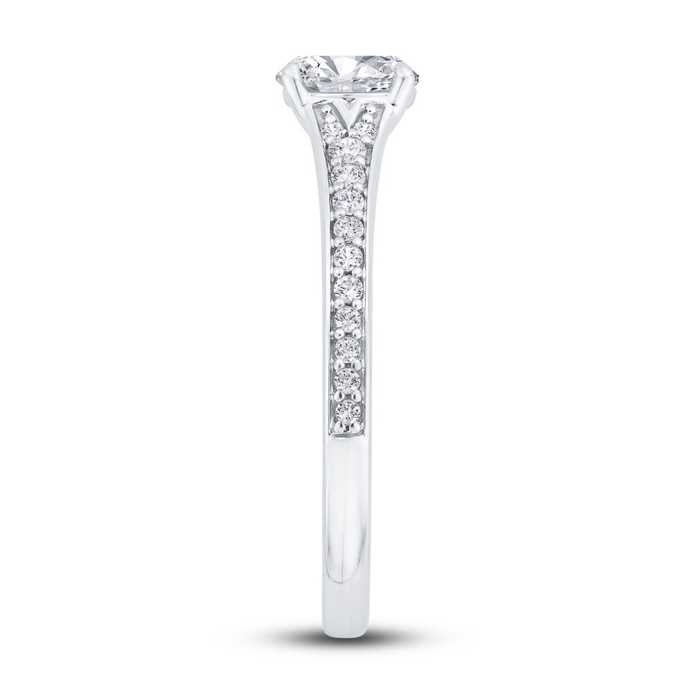 Diamond Engagement Ring 1/2 ct tw Oval/Round 14K White Gold DTOvyKTk Diamond Engagement Ring 1/2 ct tw Oval/Round 14K White Gold DTOvyKTk