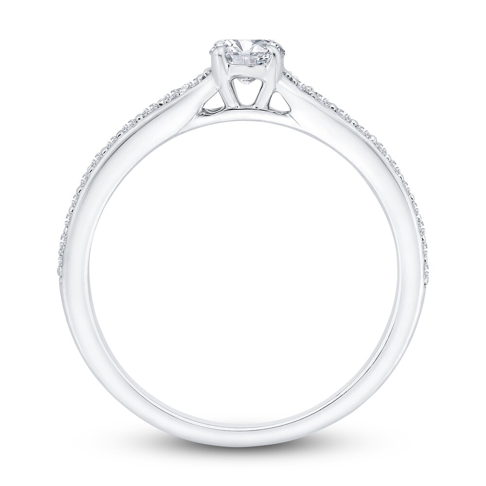 Diamond Engagement Ring 1/2 ct tw Oval/Round 14K White Gold DTOvyKTk Diamond Engagement Ring 1/2 ct tw Oval/Round 14K White Gold DTOvyKTk