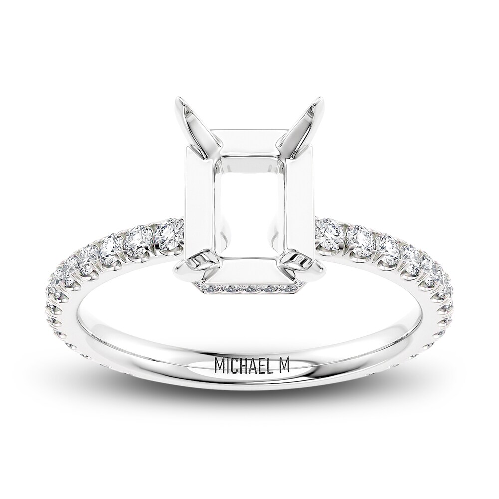 Michael M Diamond Engagement Ring Setting 1/3 ct tw Round 18K White Gold (Center diamond is sold separately) DWYsP7hy Michael M Diamond Engagement Ring Setting 1/3 ct tw Round 18K White Gold (Center diamond is sold separately) DWYsP7hy