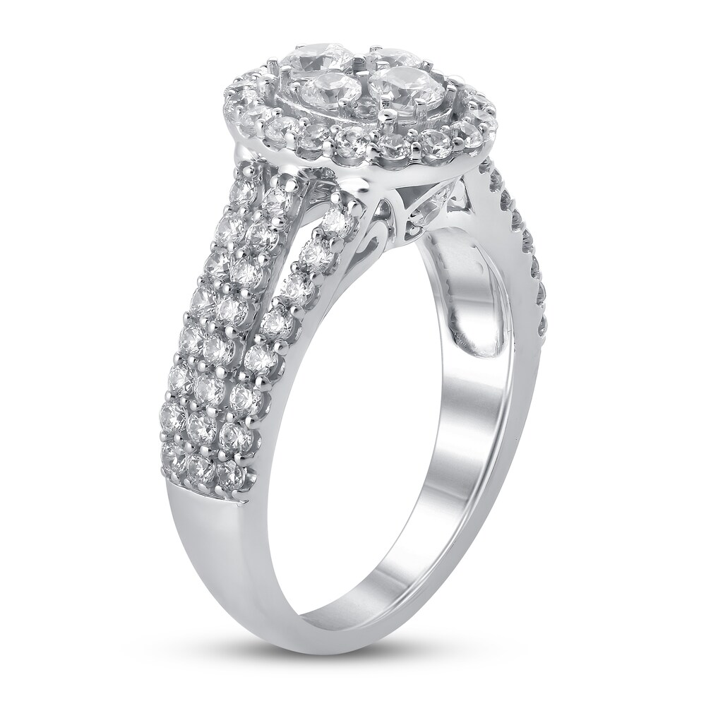 Diamond Engagement Ring 1 ct tw Round 14K White Gold Demv845j Diamond Engagement Ring 1 ct tw Round 14K White Gold Demv845j