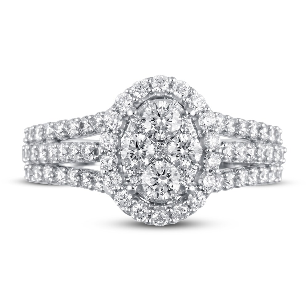 Diamond Engagement Ring 1 ct tw Round 14K White Gold Demv845j Diamond Engagement Ring 1 ct tw Round 14K White Gold Demv845j