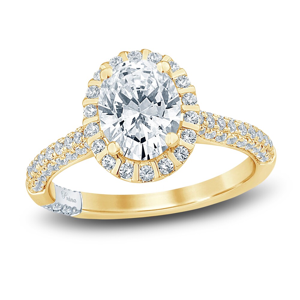 Pnina Tornai Lab-Created Diamond Engagement Ring 2 ct tw Oval/Round 14K Yellow Gold Dm7wJtYT Pnina Tornai Lab-Created Diamond Engagement Ring 2 ct tw Oval/Round 14K Yellow Gold Dm7wJtYT