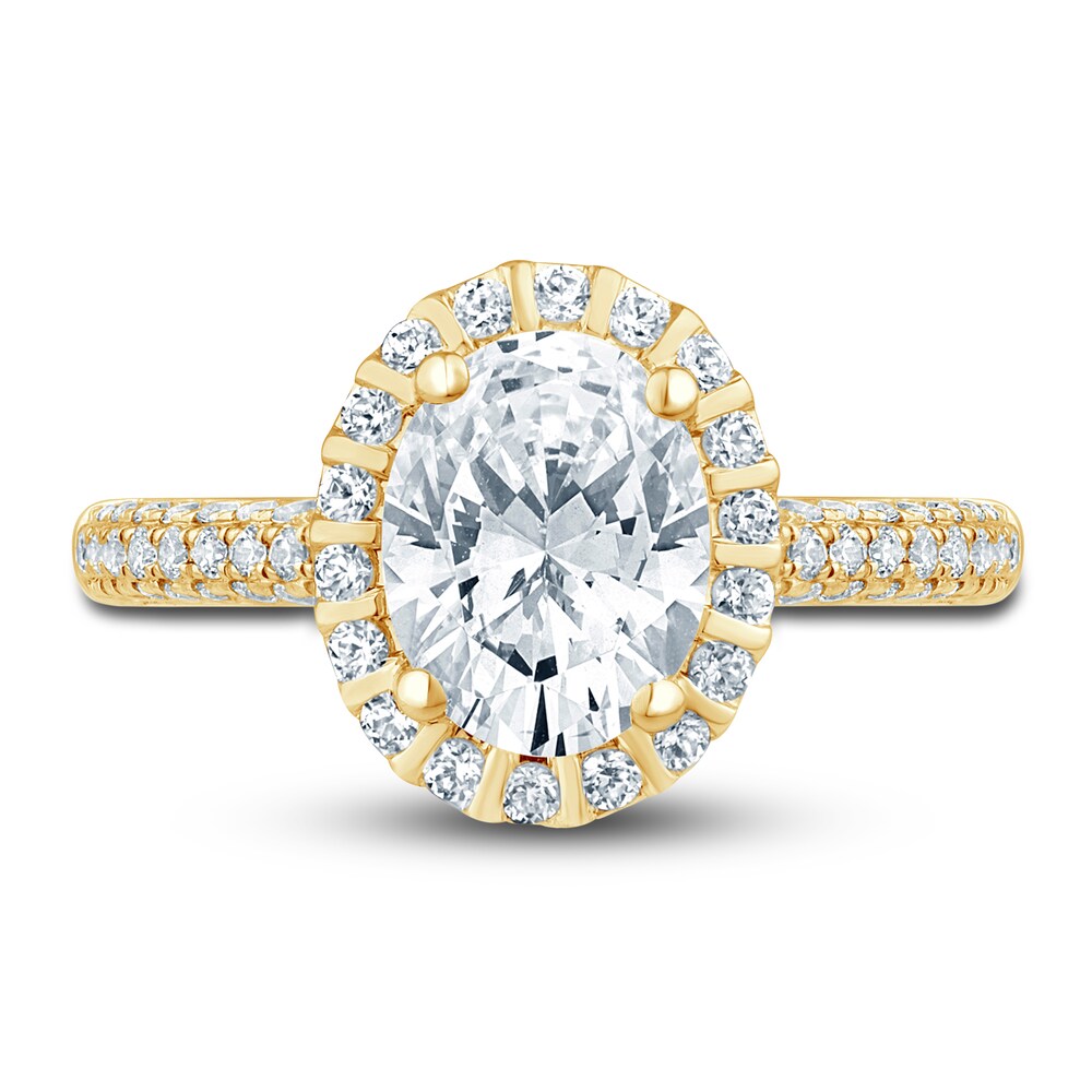 Pnina Tornai Lab-Created Diamond Engagement Ring 2 ct tw Oval/Round 14K Yellow Gold Dm7wJtYT Pnina Tornai Lab-Created Diamond Engagement Ring 2 ct tw Oval/Round 14K Yellow Gold Dm7wJtYT