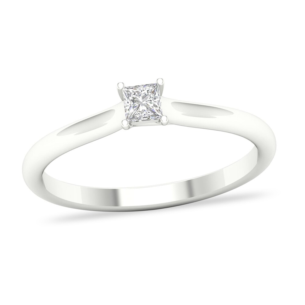 Diamond Solitaire Ring 1/6 ct tw Princess-cut Platinum (SI2/I) DvzSzVNx Diamond Solitaire Ring 1/6 ct tw Princess-cut Platinum (SI2/I) DvzSzVNx