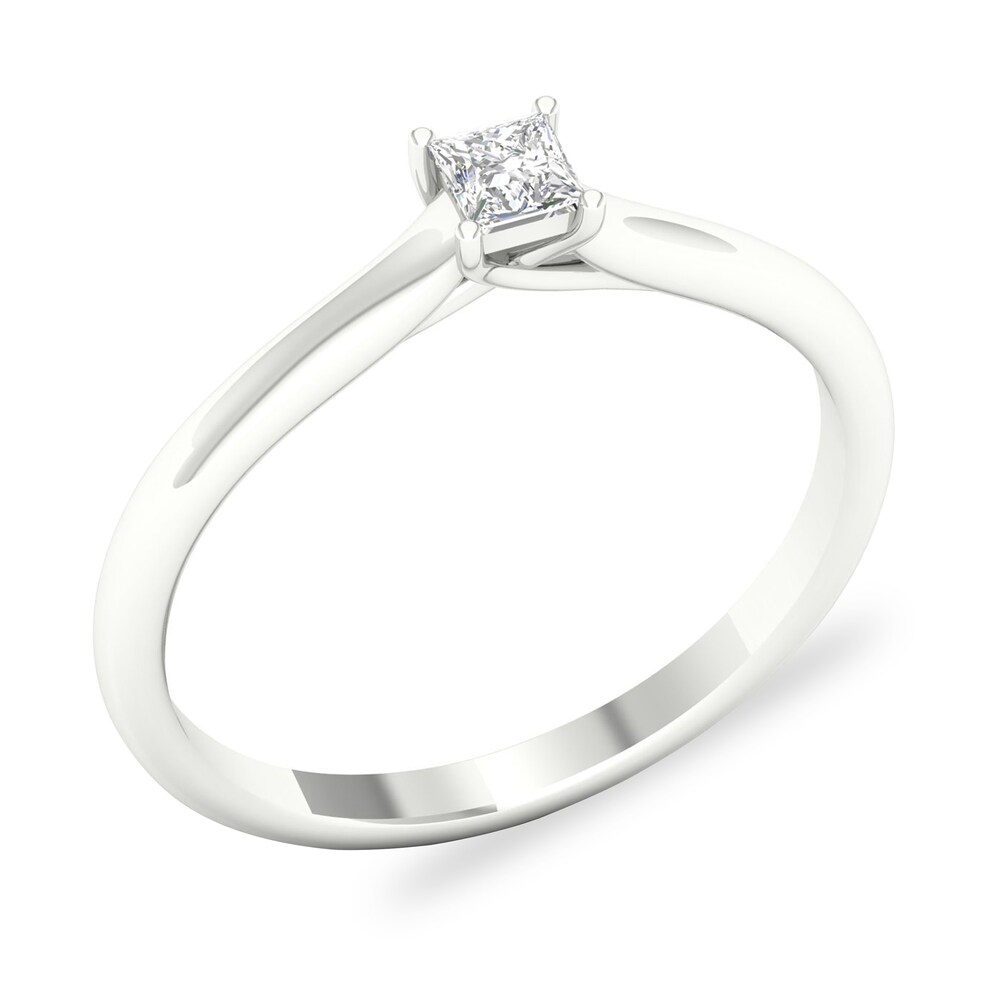 Diamond Solitaire Ring 1/6 ct tw Princess-cut Platinum (SI2/I) DvzSzVNx Diamond Solitaire Ring 1/6 ct tw Princess-cut Platinum (SI2/I) DvzSzVNx