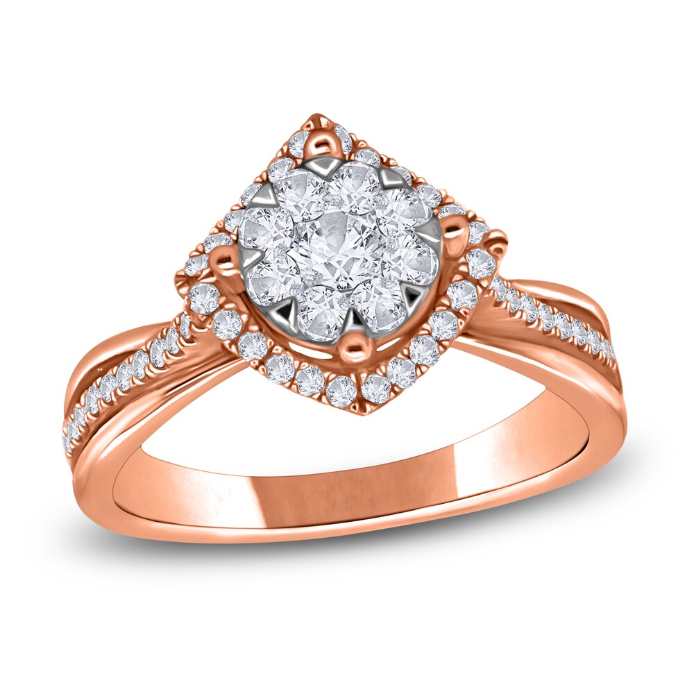 Diamond Ring 1/2 ct tw Round 14K Two-Tone Gold EG18m8Xi Diamond Ring 1/2 ct tw Round 14K Two-Tone Gold EG18m8Xi