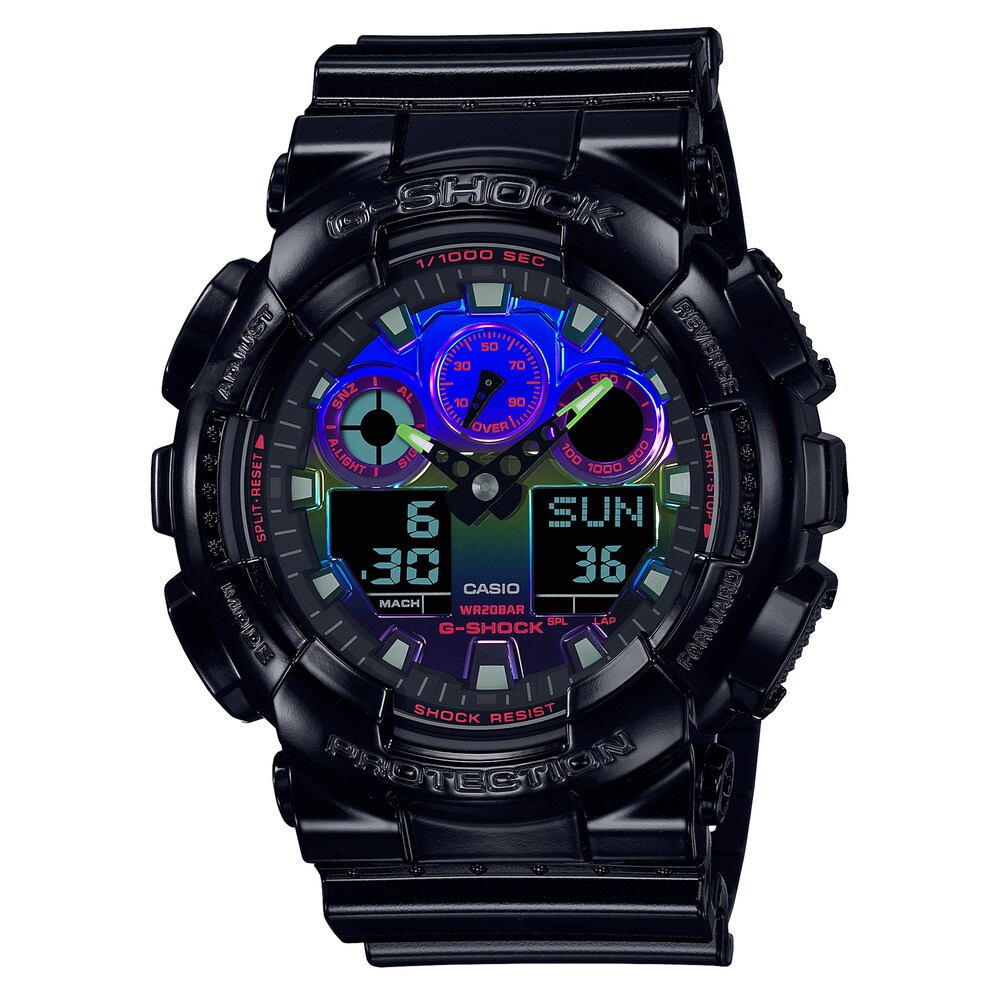Casio G-SHOCK Classic Analog-Digital Men's Watch GA100RGB-1A EMJ8WppU