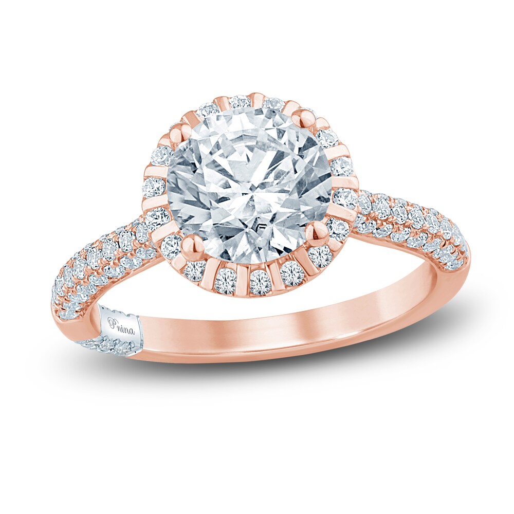 Pnina Tornai Lab-Created Diamond Engagement Ring 2-1/2 ct tw Round 14K Rose Gold F2eKWnj1 Pnina Tornai Lab-Created Diamond Engagement Ring 2-1/2 ct tw Round 14K Rose Gold F2eKWnj1