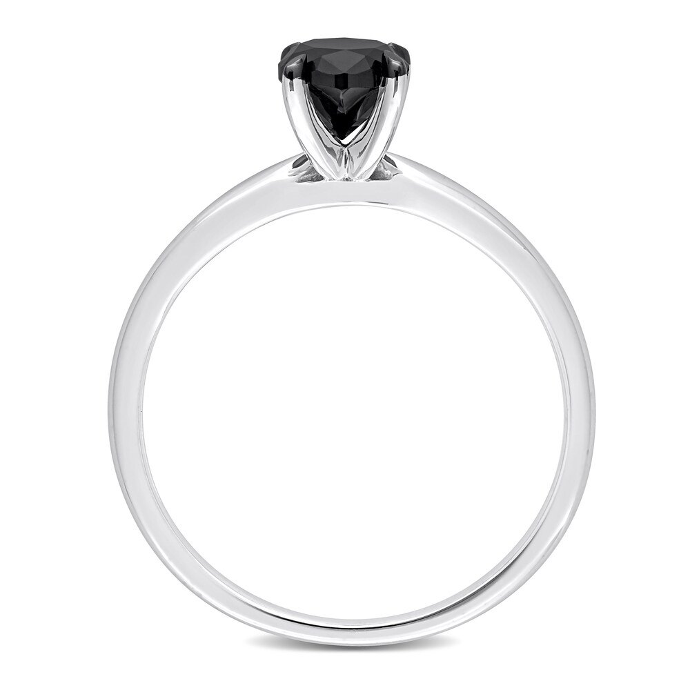 Black Diamond Solitaire Engagement Ring 1 ct tw Oval-cut 14K White Gold F3SYrSBt Black Diamond Solitaire Engagement Ring 1 ct tw Oval-cut 14K White Gold F3SYrSBt