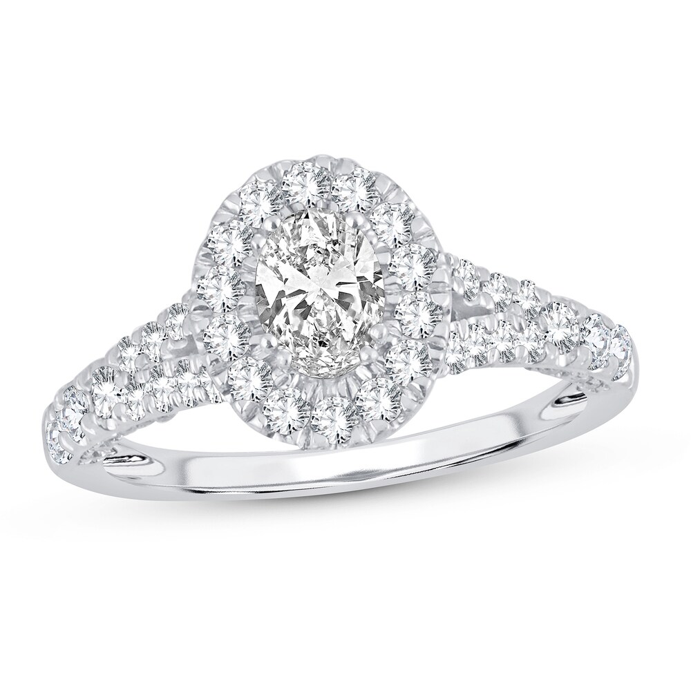 Diamond Ring 1-1/5 ct tw Oval 14K White Gold F4cA7HdP Diamond Ring 1-1/5 ct tw Oval 14K White Gold F4cA7HdP