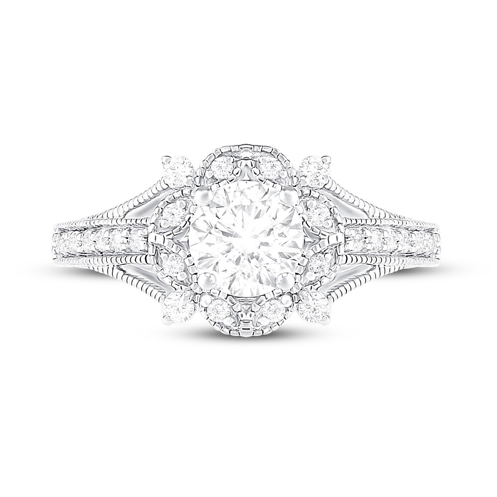 Diamond Engagement Ring 1 ct tw Round 14K White Gold F7CYHeVm Diamond Engagement Ring 1 ct tw Round 14K White Gold F7CYHeVm