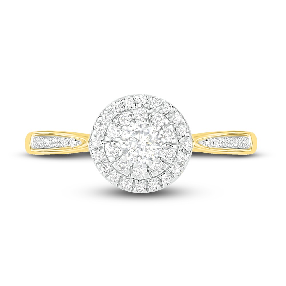 Diamond Engagement Ring 1/3 ct tw Round 14K Yellow Gold FESDqzem Diamond Engagement Ring 1/3 ct tw Round 14K Yellow Gold FESDqzem