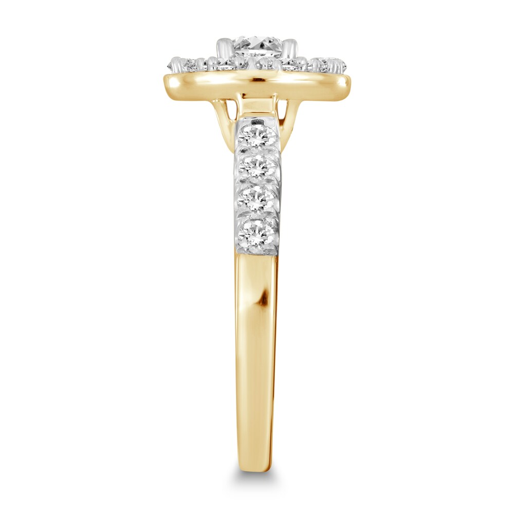 Diamond Engagement Ring 1-1/3 ct tw Round 14K Yellow Gold FRIX77Op Diamond Engagement Ring 1-1/3 ct tw Round 14K Yellow Gold FRIX77Op