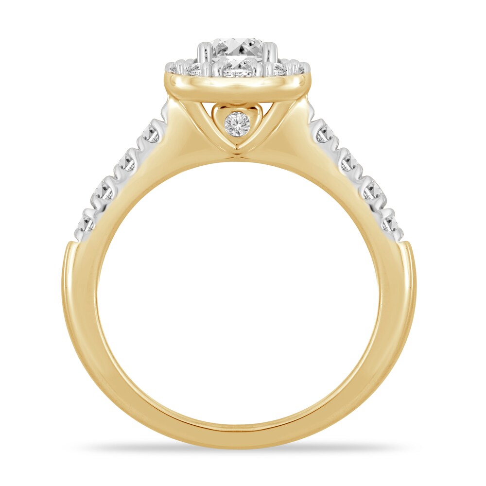 Diamond Engagement Ring 1-1/3 ct tw Round 14K Yellow Gold FRIX77Op Diamond Engagement Ring 1-1/3 ct tw Round 14K Yellow Gold FRIX77Op
