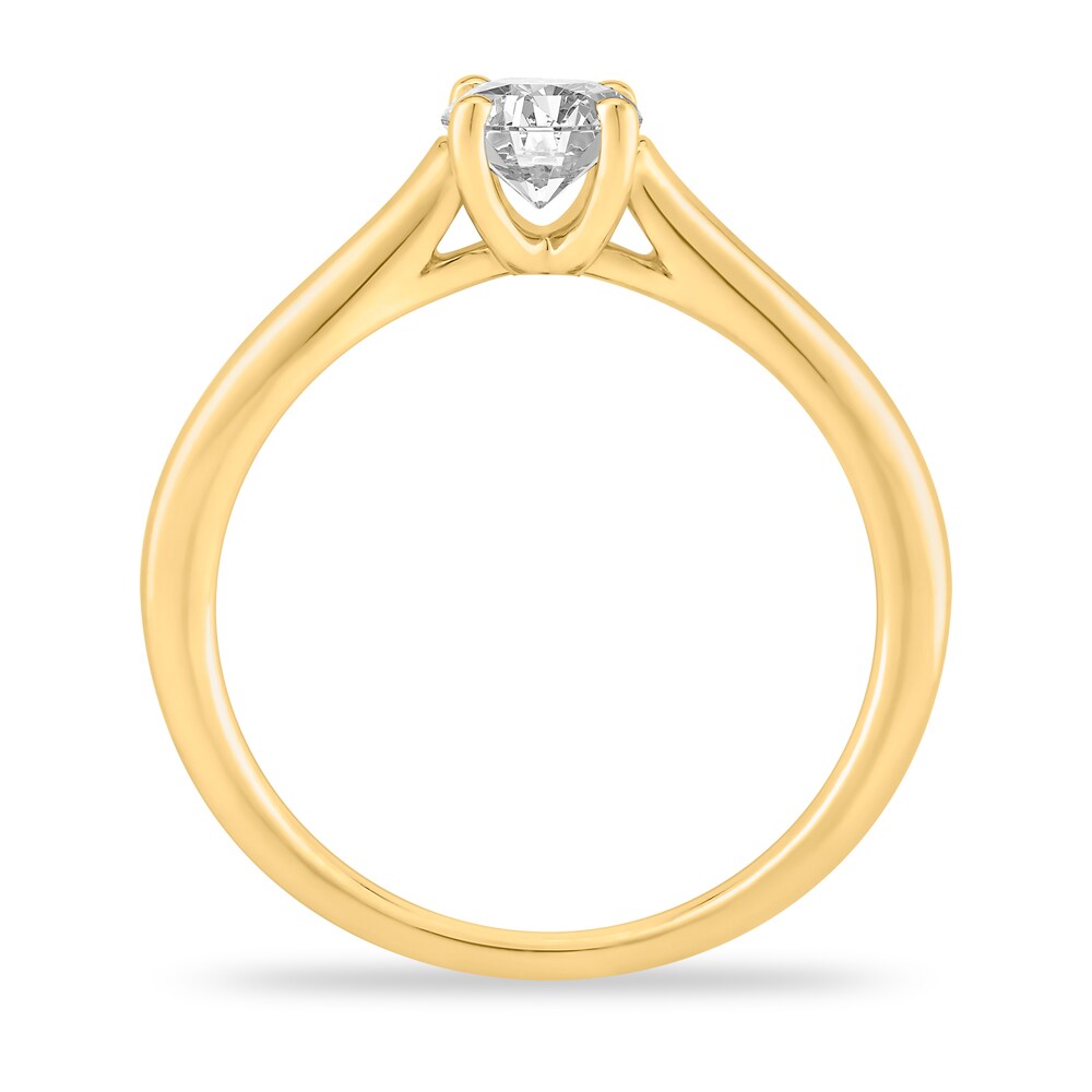 Diamond Solitaire Engagement Ring 5/8 ct tw Round-cut 14K Yellow Gold (I2/I) FTH0R7iI