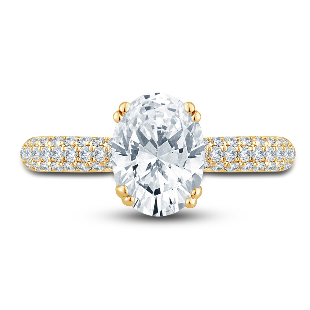 Pnina Tornai Lab-Created Diamond Engagement Ring 2-5/8 ct tw Oval/Round 14K Yellow Gold FU2btYXj Pnina Tornai Lab-Created Diamond Engagement Ring 2-5/8 ct tw Oval/Round 14K Yellow Gold FU2btYXj